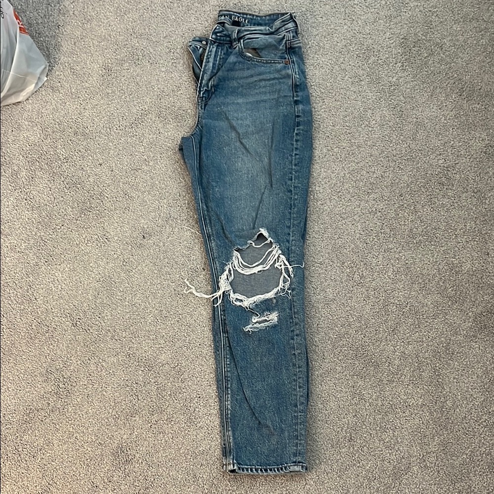 Women's Distressed Mom Jeans